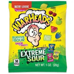 1 oz Warheads, Hard Candy, Extreme Sour