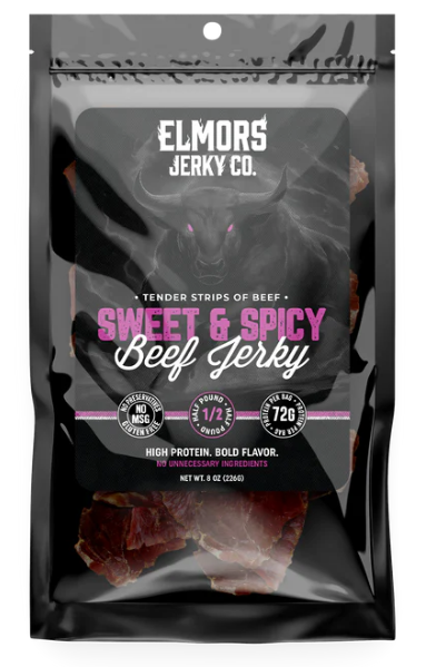 Elmors Jerky co Sweet and spicy 8oz HALF POUND