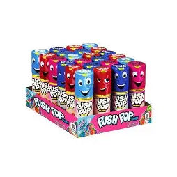 24 count Topps, Push Pop Candy, Assorted