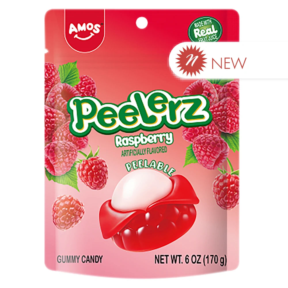 PEELERZ GUMMY RASPBERRY 6 OZ BAG