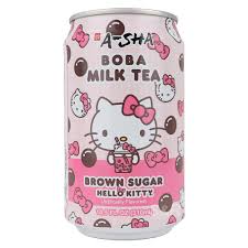 A-Sha Hello Kitty Boba Can - Brown Sugar 12x10.5fl.oz(310ml)