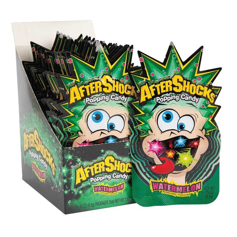 Aftershocks Popping Candy Watermelon .33oz 24pk