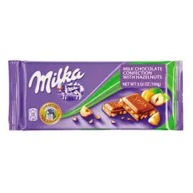 CHOCOLATE WITH HAZELNUT PIECES 3.5 OZ BAR