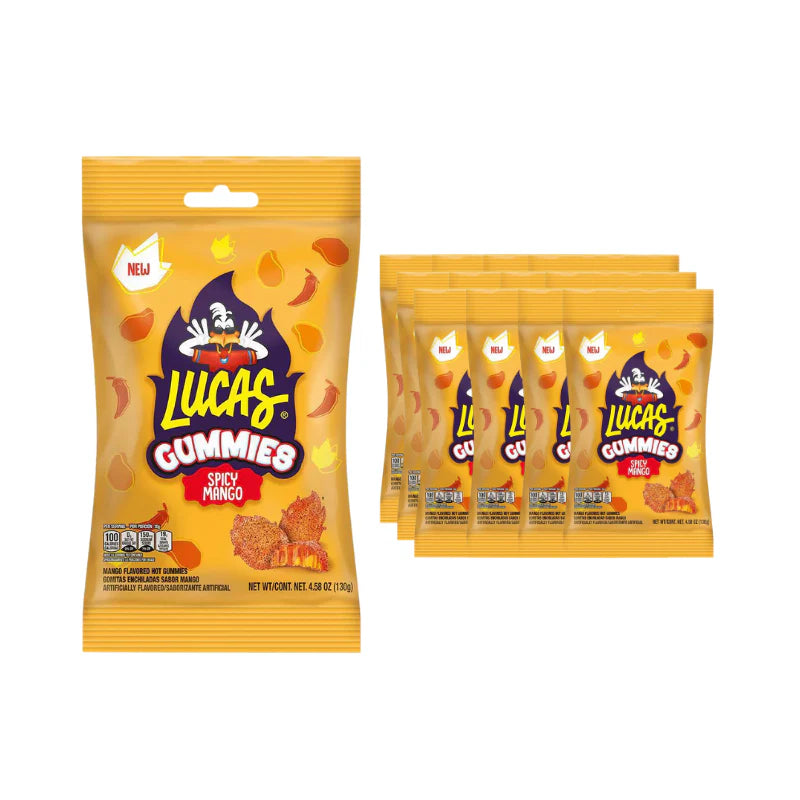 Lucas, Gummies Spicy Mango 4.58 oz (12 Pack)