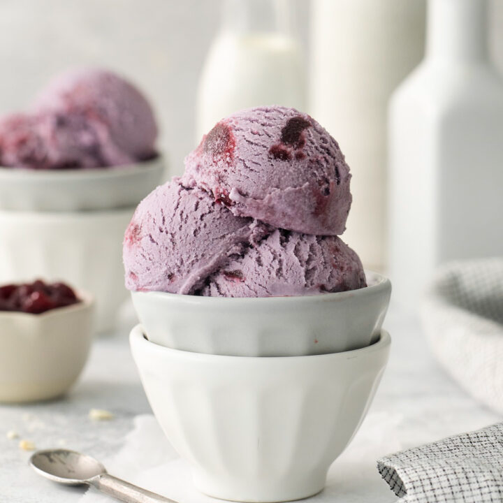 Exotic ice cream grape