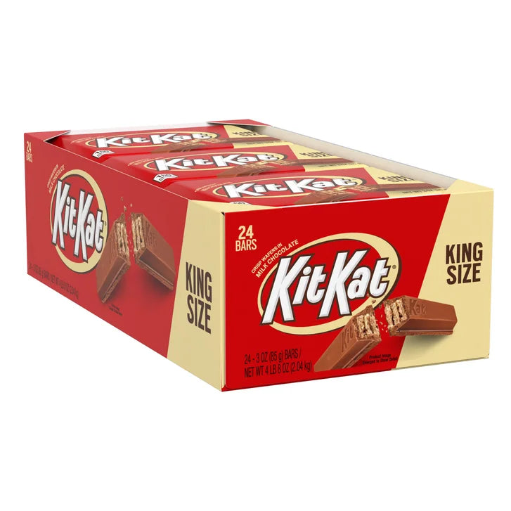 Kit Kat, Milk Chocolate, Wafer Bar, King Size, 3 oz (24 Pack)