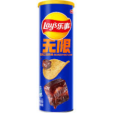 LAY'S Potato Chips Finger Licking Brais ed Pork Flavor Stax 90g
