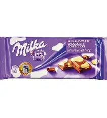 MILKA HAPPY COW MILK AND WHITE CHOCOLATE BAR 3.5 OZ