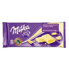 MILKA WHITE CHOCOLATE BAR 3.5 OZ
