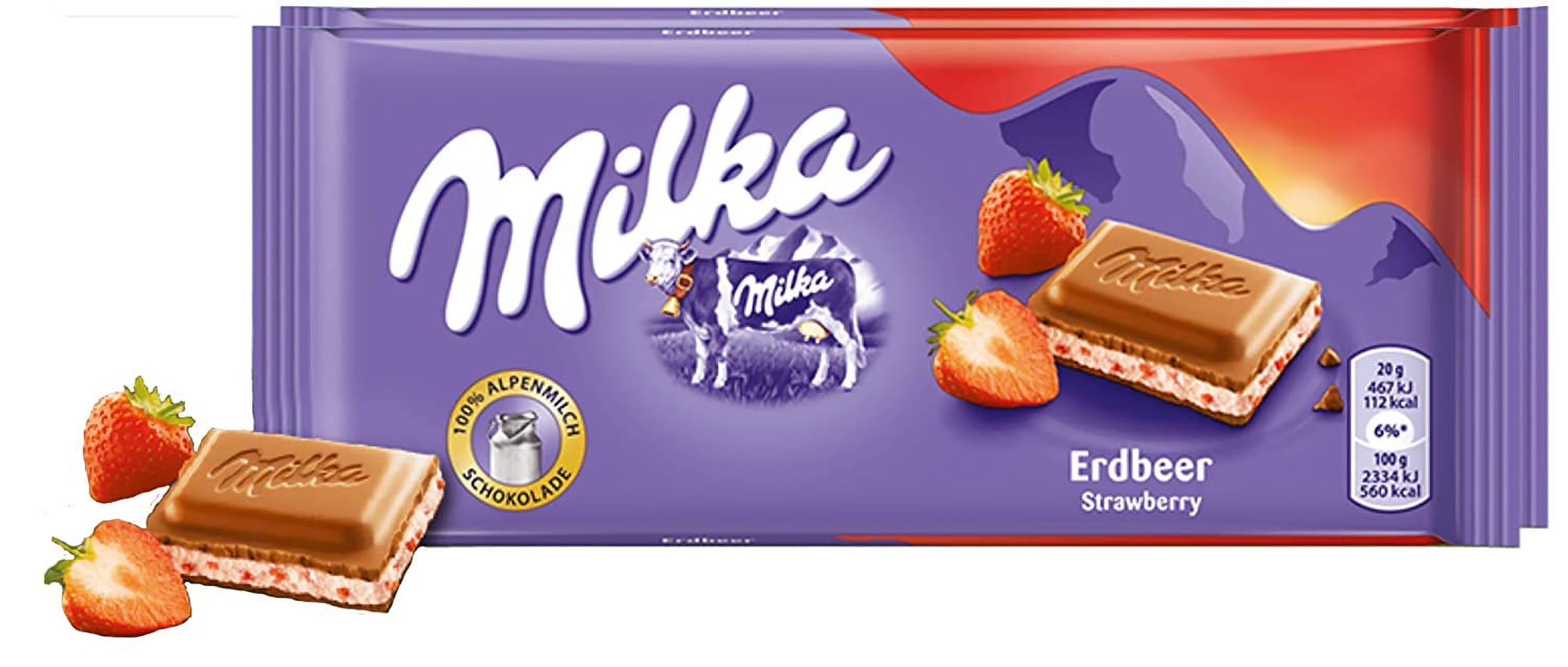 MILKA STRAWBERRY BAR 3.5 OZ