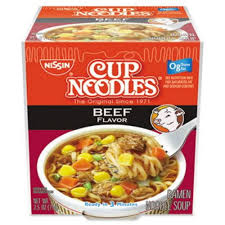 Nissin Cup Noodle Beef Flavor 24 x 2.5oz.