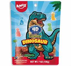 Amos 4D Gummy Dinosaur 12 Count