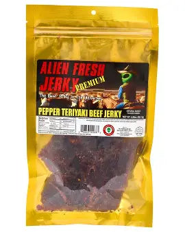 PEPPER TERIYAKI BEEF JERKY- ALIEN JERKY