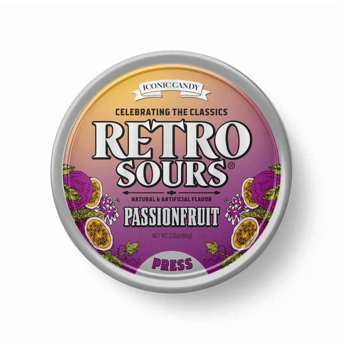 RETRO SOURS PASSIONFRUIT 2.12 OZ TIN
