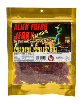 SPACE COWBOY PEPPER BEEF JERKY- ALIEN JERKY