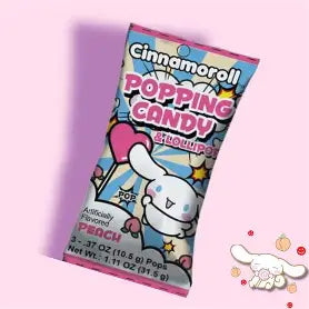 Sanrio Cinnamoroll Popping Candy & Lollipop Peach Flavor 4x12x1.11oz
