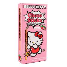 Sanrio Hello Kitty Choco Sticks Strawberry Flavor 4x8x1.59oz
