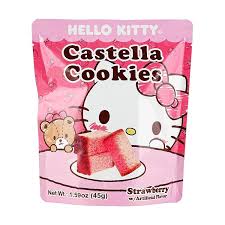 Sanrio Hello Kitty Strawberry Castella Cookies 3 x 12 x 1.59oz