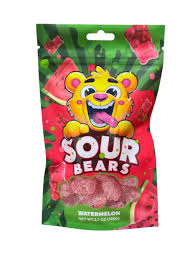 Sour Bears - Watermelon Flavor (3.7oz)- 12 Count