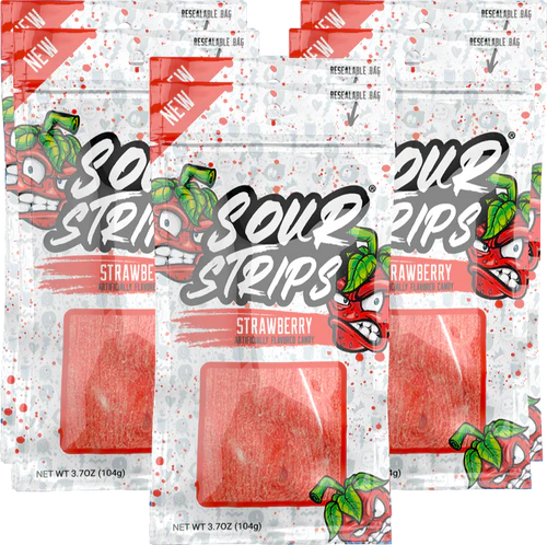 Sour Strips Strawberry 3.4oz