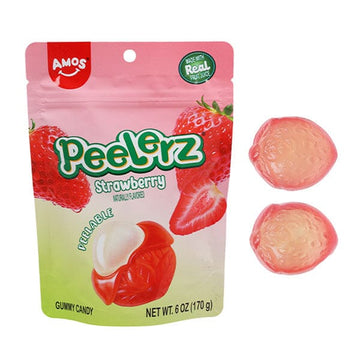 PEELERZ GUMMY STRAWBERRY 6 OZ BAG