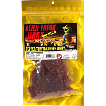 Alien Fresh Jerky Pepper Teriyaki Beef Jerky 3.25 oz