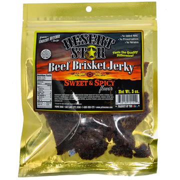Desert Star Sweet & Spicy Brisket Beef Jerky Bag 3oz