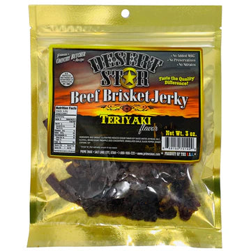 Desert Star Teriyaki Brisket Beef Jerky Bag 3oz