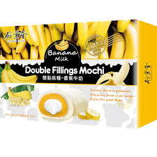 Bamboo House Double Fillings Mochi - Banana Milk 24x180g