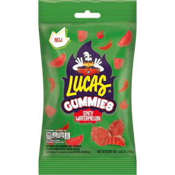 Lucas, Gummies Spicy Watermelon 4.58 oz (12 Pack)