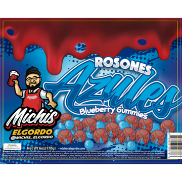 Micheladas El Gordo Rosones Azules 6 oz