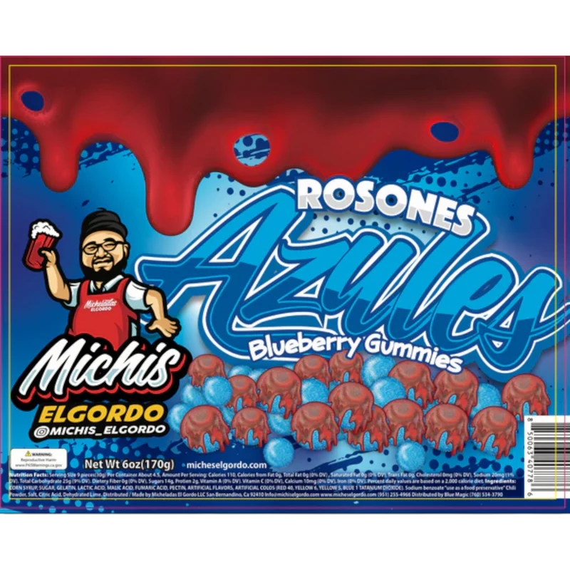 Micheladas El Gordo Rosones Azules 6 oz