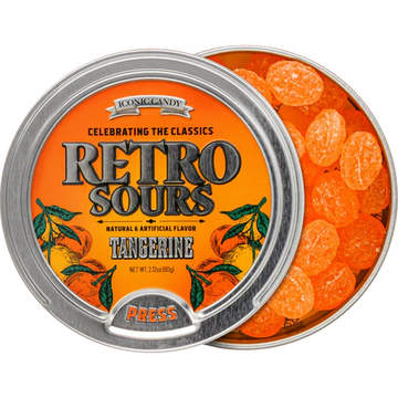 Retro Sours Tangerine Hard Tangy Candy