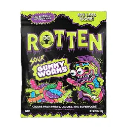 sour gummy worms (rotten)